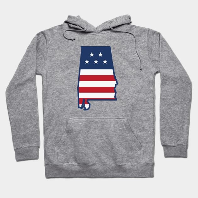 Stars and Stripes Alabama Hoodie by SLAG_Creative